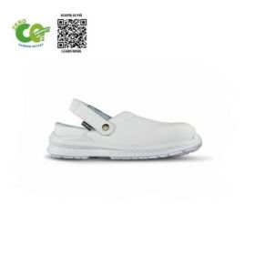 Upower Clay O ESD Calzado de Seguridad Ecologicos - Talla 44 - Puntera AirToe Composite, Parte Superior Repelente al Agua, Suela Antideslizante - Color Blanco