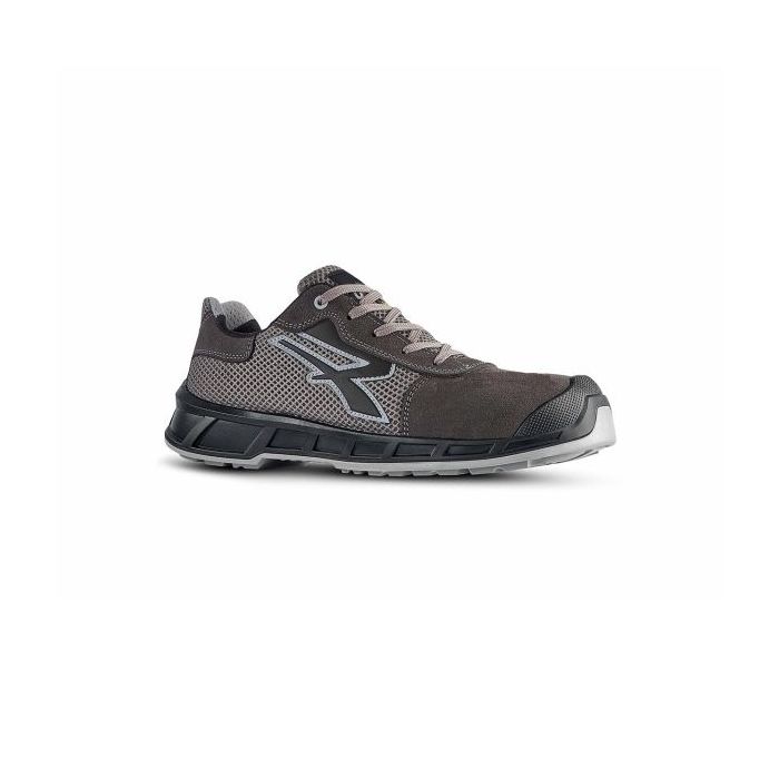 Upower Lamar S ESD Calzado de Seguridad Comodos - Talla 48 - Malla Transpirable, Gamuza Suave, Puntera Compuesta, Sistema Anti-Perforacion, Plantilla Anatomica, Suela Antideslizante, Proteccion S1PS FO SR - Color Marron