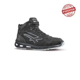 Upower Lift S ESD Calzado de Seguridad Altos - Talla 38 - Cuero Nubuck Resistente, Puntera de Aluminio, Hidrofugos, Antiarrugas, Suela Antideslizante, Proteccion S3S CI FO SR - Color Negro