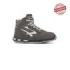 Upower Infinity S ESD Calzado de Seguridad Altos - Talla 36 - Cuero Nubuck, Puntera de Aluminio, Hidrofugos, Antiarrugas, Antideslizantes, Suela de Poliuretano, Proteccion S3S CI FO SR - Color Gris