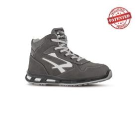 Upower Infinity S ESD Calzado de Seguridad Altos - Talla 42 - Durabilidad y Confort, Cuero Nubuck, Puntera de Aluminio, Hidrofugos, Antiarrugas, Antideslizantes, Suela de Poliuretano, Proteccion S3S CI FO SR - Color Gris