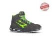 Upower Hummer S ESD Calzado de Seguridad Altos - Talla 36 - Cuero Nubuck Resistente, Puntera de Aluminio, Hidrofugos, Antiarrugas, Suela Antideslizante, Proteccion S3S CI FO SR - Color Gris/Verde