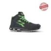 Upower Hard S ESD Calzado de Seguridad - Talla 47 - Puntera AirToe Aluminium, Antipinchazos, Parte Superior Repelente al Agua, Suela Infinergy, Proteccion S3S CI FO SR - Color Gris Oscuro/Verde