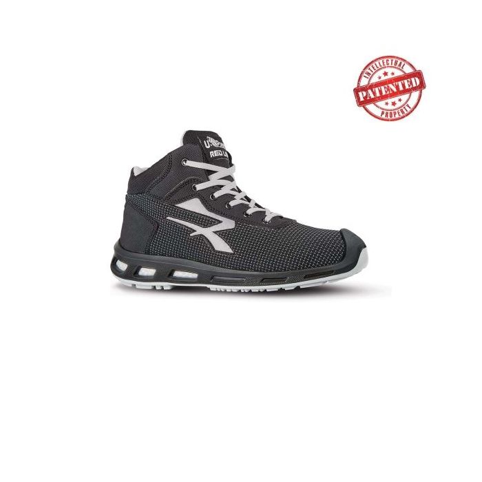 Upower Stego S ESD Calzado de Seguridad - Talla 39 - Puntera AirToe Aluminium, Antipinchazos, Parte Superior Repelente al Agua, Suela Infinergy, Proteccion S3S CI FO SR - Color Gris Oscuro
