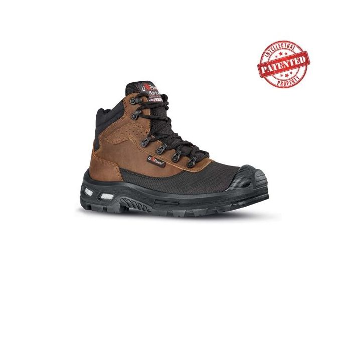 Upower Floyd S ESD Calzado de Seguridad Altos - Talla 41 - Hidrorrepelentes, Puntera de Aluminio, Antideslizantes, Suela PU Infinergy, Proteccion S3S CI AN FO SR - Color Marron