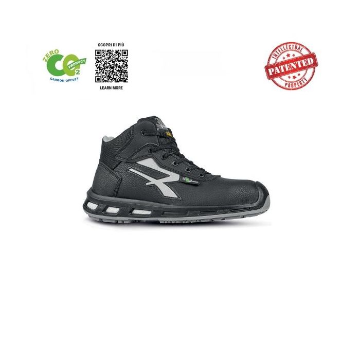Upower Coast UK S ESD Calzado de Seguridad - Talla 48 - Puntera AirToe Composite, Antiperforacion, Transpirables, Suela Antideslizante - Color Negro