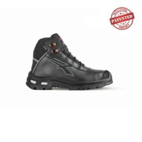 Upower Legend S Zapato de Seguridad - Talla 42 - Cuero Repelente al Agua, Puntera de Aluminio, Forro Gore-Tex, Suela Antideslizante y Antiestatica, Proteccion S7S CI HI HRO FO SR - Color Negro