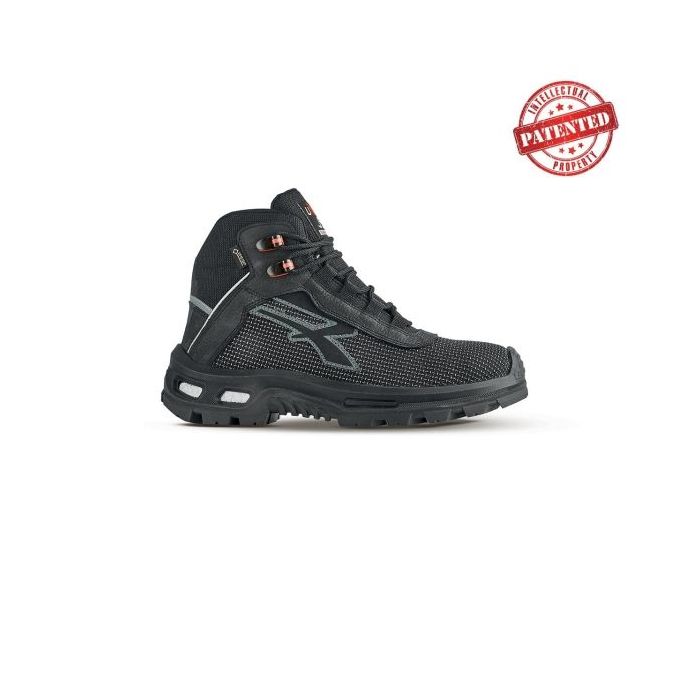Upower Domination S Zapato de Seguridad Alto - Talla 36 - Resistente a la Abrasion, Repelente al Agua, Forro Gore-Tex, Puntera Compuesta, Suela Infinergy, Proteccion S7S CI FO SR - Color Gris Oscuro