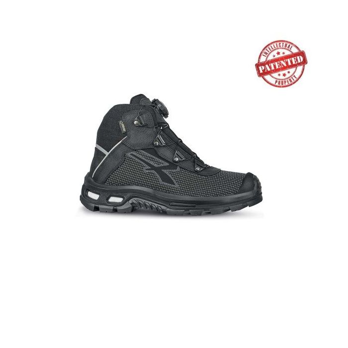 Upower Kora S Zapato de Seguridad Alto - Talla 47 - Resistente a la Abrasion, Repelente al Agua, Forro Gore-Tex, Puntera Aluminio, Proteccion S7S CI HI HRO FO SR - Color Gris Oscuro