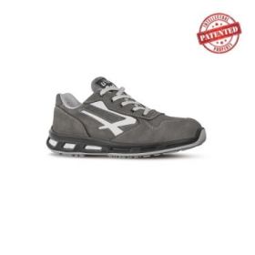 Upower Kick S ESD Calzado de Seguridad Bajos - Talla 36 - Cuero Nubuck Resistente, Puntera de Aluminio, Hidrofugos, Antiarrugas, Antideslizantes, Suela de Poliuretano, Proteccion S3S CI FO SR - Color Gris