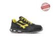 Upower Bolt S ESD Calzado de Seguridad Bajos - Talla 39 - Cuero Nubuck Resistente al Agua, Puntera de Aluminio, Suela PU/PU Infinergy, Hidrofugos, Antiarrugas, Antideslizantes, Proteccion S3S CI FO SR - Color Negro/Amarillo