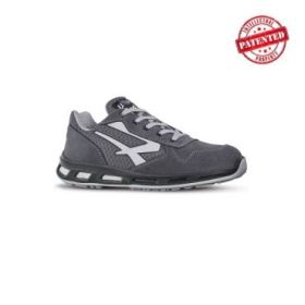 Upower Push S ESD Calzado de Seguridad Bajos - Talla 38 - Parte Superior de Nailon Ultraflexible y Gamuza Suave, Puntera de Aluminio, Suela Antideslizante, Proteccion S1PS FO SR - Color Gris