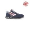 Upower Active S ESD Calzado de Seguridad Bajos - Talla 45 - Parte Superior de Nailon Ultraflexible y Gamuza Suave, Puntera de Aluminio, Suela Antideslizante, Proteccion S1PS FO SR - Color Azul Marino / Gris