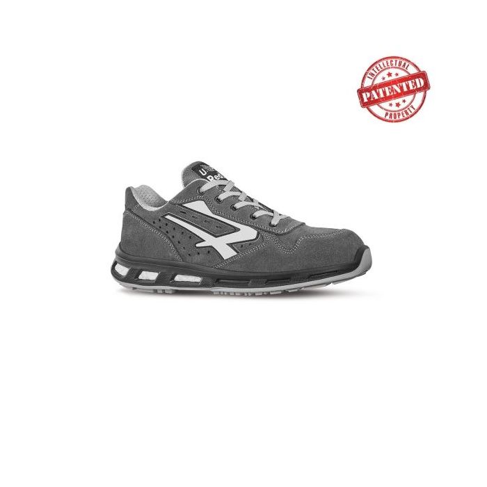 Upower Going S ESD Calzado de Seguridad Bajos - Talla 40 - Gamuza Perforada, Puntera de Aluminio, Antiarrugas, Suela Antideslizante, Proteccion S1PS FO SR - Color Gris