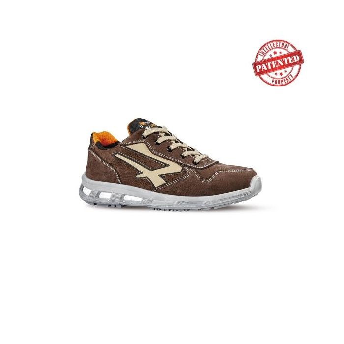 Upower Spyke S ESD Calzado de Seguridad Bajos - Talla 40 - Cuero Nubuck Resistente, Puntera de Aluminio, Hidrofugos, Antiarrugas, Antideslizantes, Suela de Poliuretano, Proteccion S3S CI FO SR - Color Marron