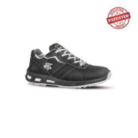 Upower Club S ESD Calzado de Seguridad Bajos - Talla 37 - Cuero Nubuck Resistente, Puntera de Aluminio, Proteccion Hidrofuga, Antiarrugas, Antideslizante, Suela de Poliuretano, Clase S3S CI FO SR - Color Gris Oscuro