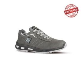 Upower Ring S ESD Calzado de Seguridad Bajos - Talla 47 - Cuero Nubuck, Puntera de Aluminio, Suela PU, Hidrofugos, Antiarrugas, Antideslizantes, Proteccion S3S CI FO SR - Color Gris