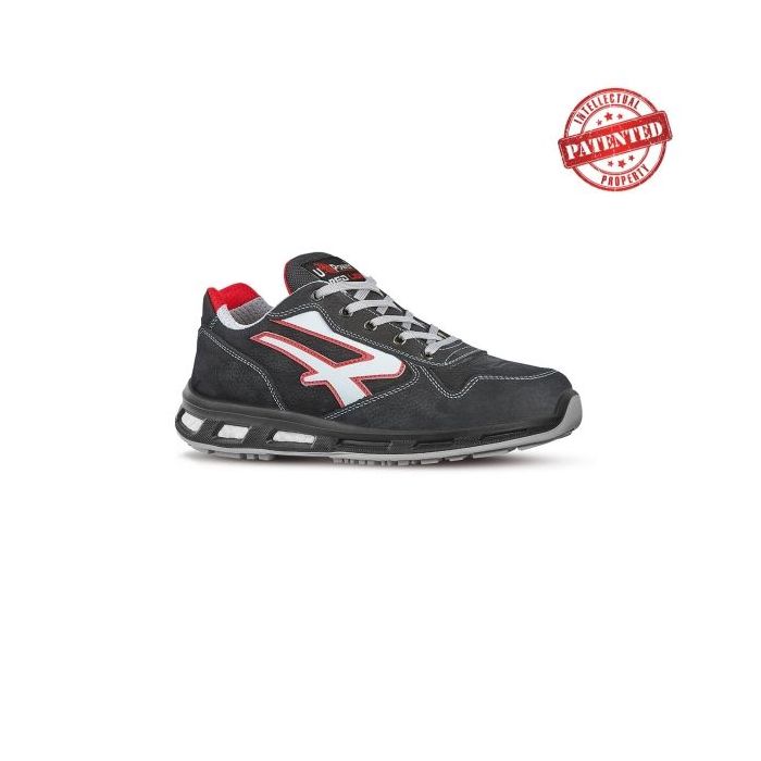 Upower Dharma S ESD Calzado de Seguridad Bajos - Talla 39 - Cuero Nubuck Resistente, Puntera de Aluminio, Hidrofugos, Antiarrugas, Antideslizantes, Proteccion S3S CI FO SR - Color Gris Oscuro