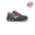 Upower Cherry S ESD Calzado de Seguridad Bajos - Talla 40 - Parte Superior de Nailon Ultraflexible y Gamuza Suave, Puntera de Aluminio, Suela Antideslizante, Proteccion S1PS FO SR - Color Gris/Rosa