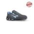 Upower Lolly S ESD Calzado de Seguridad Bajos - Talla 36 - Parte Superior de Nailon Ultraflexible y Gamuza Suave, Puntera de Aluminio, Antideslizante, Proteccion S1PS FO SR - Color Gris/Azul