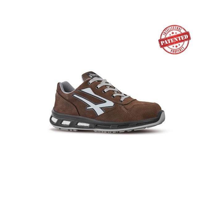 Upower Tiki S ESD Calzado de Seguridad Bajos - Talla 39 - Cuero Nubuck Resistente, Puntera de Aluminio, Hidrofugos, Antideslizantes, Proteccion S3S CI FO SR - Color Marron