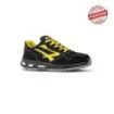Upower Axel S ESD Calzado de Seguridad Bajos - Talla 47 - Gamuza Perforada, Puntera de Aluminio, Antideslizante, Proteccion S1PS FO SR - Color Negro/Amarillo