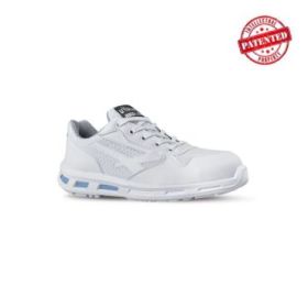 Upower June O Calzado de Seguridad Bajos - Talla 46 - Ligeros y Comodos, Empeine Nylon Ultra-Transpirable, Puntal Composite, Suela Antideslizante, Proteccion S1 FO SR - Color Blanco