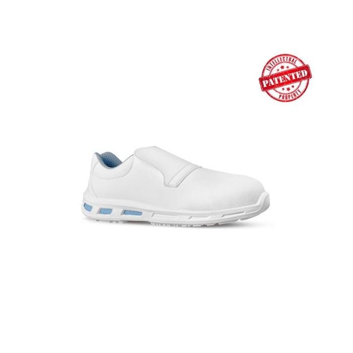 Upower Blanco O Calzado de Seguridad Bajos - Talla 37 - Puntal de Composite, Antideslizante, Suela PU/PU, Proteccion S2 FO SR - Color Blanco