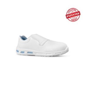 Upower Calzado de Seguridad Bajos - Talla 45 - Puntal de Composite, Antideslizante, Suela de Poliuretano, Proteccion S2 FO SR - Color Blanco