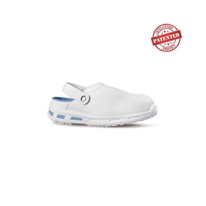 Upower Moon O Calzado de Seguridad - Talla 36 - Empeine de Microfibra, Puntal de Composite, Suela Antideslizante de Poliuretano, Proteccion SB e a FO SR - Color Blanco