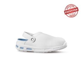 Upower Moon O Calzado de Seguridad - Talla 39 - Empeine de Microfibra, Puntal de Composite, Suela Antideslizante de Poliuretano, Proteccion SB e a FO SR - Color Blanco