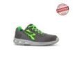 Upower Summer S ESD Calzado de Seguridad Bajo - Talla 37 - Puntera AirToe Aluminium, Antipinchazos, Suela Infinergy, Transpirable, Proteccion S1PS FO SR - Color Gris/Verde