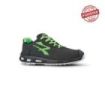 Upower Strong S ESD Calzado de Seguridad - Talla 39 - Puntera AirToe Aluminium, Sistema Antipinchazos, Alta Resistencia a la Abrasion, Suela Infinergy, Proteccion S3S CI FO SR - Color Gris Oscuro/Verde