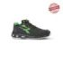 Upower MonsterS ESD Calzado de Seguridad - Talla 47 - Puntera AirToe Aluminium, Sistema Antipinchazos, Suela Infinergy, Proteccion S3S CI FO SR - Color Gris Oscuro/Verde