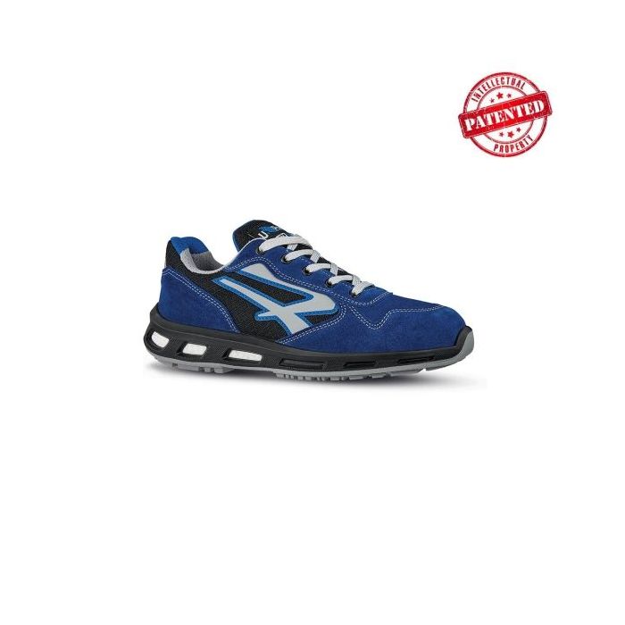 Upower Dea S ESD Calzado de Seguridad Bajos - Talla 41 - Parte Superior de Nailon Ultraflexible y Gamuza Suave, Puntera de Aluminio, Suela Antideslizante, Proteccion S1PS FO SR - Color Azul/Negro