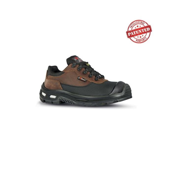 Upower Escape S ESD Calzado de Seguridad Altos - Talla 47 - Ligeros y Comodos, Hidrorrepelentes, Puntera de Aluminio Anti-Abrasion, Suela Antideslizante PU Infinergy, Proteccion S3S CI FO SR - Color Marron