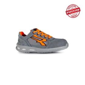 Upower Ultra S ESD Calzado de Seguridad - Talla 43 - Puntera AirToe Aluminium, Antipinchazos, Ligero y Transpirable, Suela Infinergy, Proteccion S1PS FO SR - Color Gris/Naranja