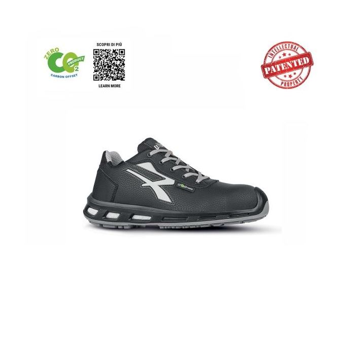 Upower Aspen UK S ESD Calzado de Seguridad Ecologicos - Talla 44 - Puntera AirToe Aluminium, Antiperforacion, Suela PU, Transpirables, Antideslizantes, Proteccion S3S CI FO SR - Color Negro