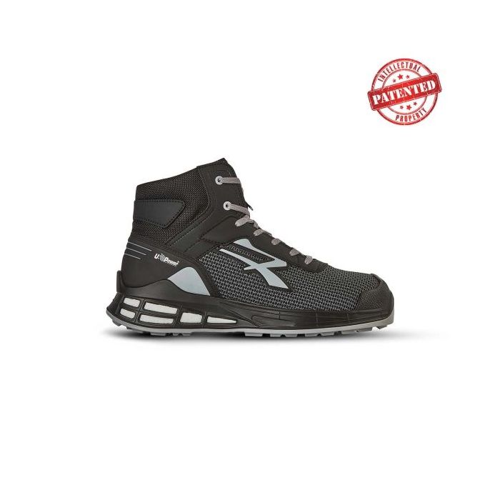 Upower Fantom S ESD Calzado de Seguridad Innovador - Talla 40 - Puntera de Refuerzo, Sistema Antideslizante, Plantilla Anatomica Antibacteriana, Tecnologia Infinergy, Proteccion Contra el Frio - Color Gris Oscuro