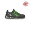 Upower Egon S ESD Calzado de Seguridad de Perfil Bajo - Talla 46 - Empeine Transpirable, Forro de Piel de Becerro, Puntera AirToe, Proteccion Antiperforacion, Clase de Proteccion S1PS FO SR - Color Negro/Verde