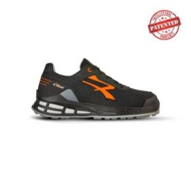 Upower Irvin S ESD Calzado de Trabajo de Seguridad - Talla 46 - Empeine Transpirable, Puntera AirToe Aluminium, Antideslizante, Proteccion S1PS FO SR, Plantilla Anatomica - Color Negro/Naranja