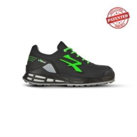 Upower Jago S ESD Calzado de Seguridad con Proteccion S3S CI FO SR - Talla 48 - Microfibra Hidrofuga, Puntera AirToe Aluminium, Plantilla Antiperforacion - Color Negro/Verde