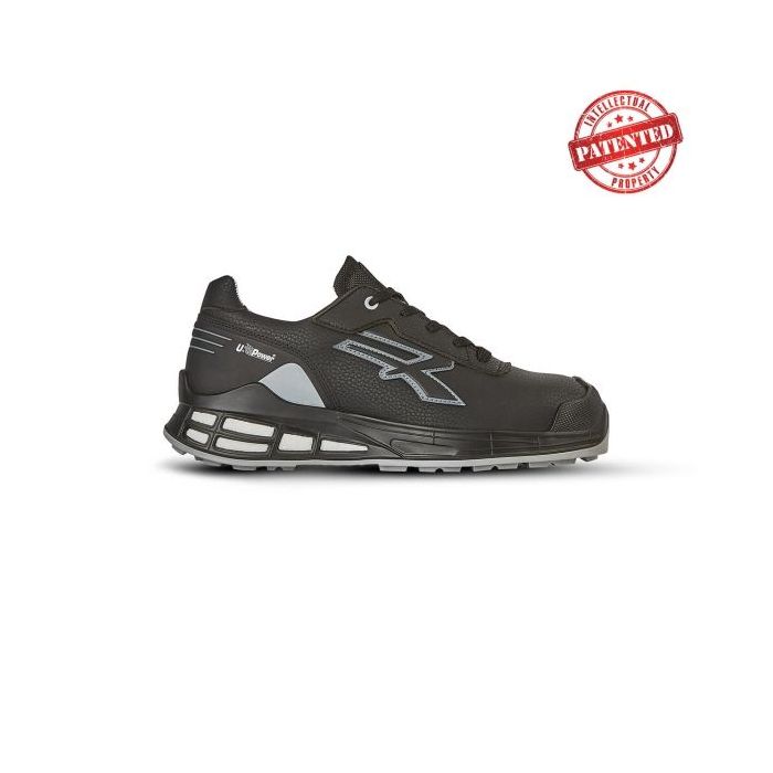 Upower Zak S ESD Calzado de Trabajo con Seguridad Avanzada - Talla 37 - Microfibra Hidrofuga, Puntera AirToe Aluminium, Sistema Antiperforacion, Plantilla Antibacteriana, Tecnologia Infinergy - Color Negro