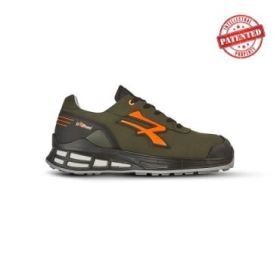 Upower Xeno S ESD Calzado de Seguridad con Proteccion Integral - Talla 44 - Empella Hidrofuga, Plantilla Anatomica, Puntera AirToe Aluminium, Antiperforacion, Aislamiento Contra el Frio - Color Verde Oliva/Naranja