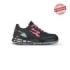 Upower Sylvie S ESD Calzado de Seguridad Femenino - Talla 41 - Microfibra Hidrofuga, Puntera Reforzada, Plantilla U-Power, Entresuela Infinergy, Suela Antideslizante, Proteccion S3S CI FO SR - Color Negro/Rosa
