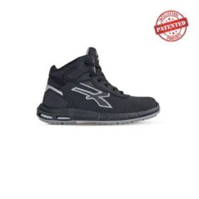 Upower Velar Plus S ESD Zapato Alto de Seguridad - Talla 42 - Puntera AirToe Aluminium, Antipinchazos, Alta Resistencia a la Abrasion, Suela PU/PU High Rebound, Proteccion S3S CI FO SR - Color Gris Oscuro