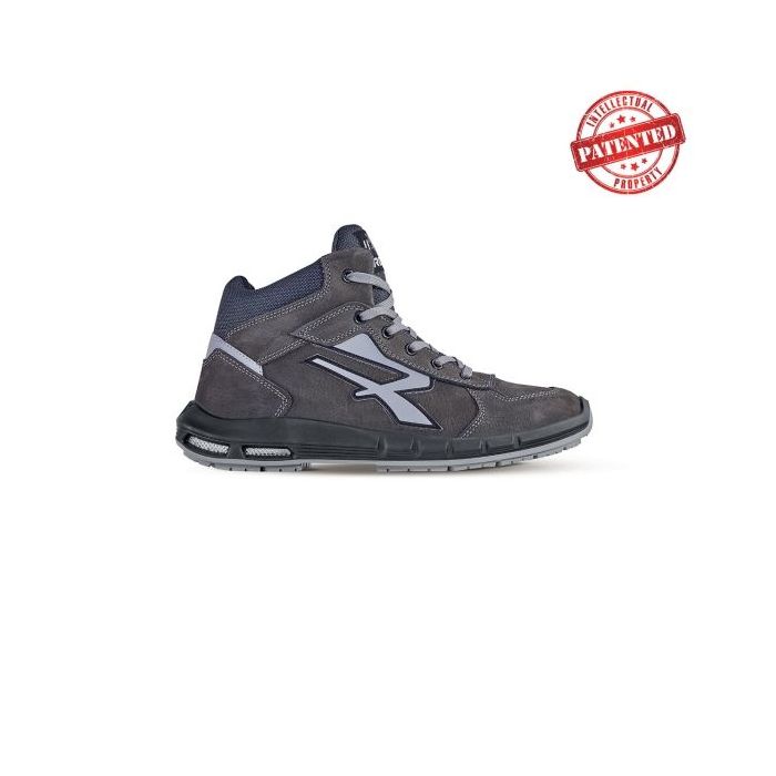 Upower Merak Plus S ESD Calzado de Seguridad Altos - Talla 39 - Cuero Nubuck Resistente, Puntera de Aluminio, Hidrofugos, Antiarrugas, Suela Antideslizante, Proteccion S3S CI FO SR - Color Gris Oscuro