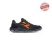 Upower Atos ESD S Plus Calzado de Seguridad Bajos - Talla 42 - Comodidad y Ligereza, Parte Superior de Nailon Ultraflexible y Gamuza Suave, Puntera de Aluminio, Suela Antideslizante, Proteccion S1PS FO SR - Color Gris/Naranja