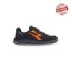 Upower Orion Plus S ESD Calzado de Seguridad Bajos - Talla 37 - Gamuza Perforada, Puntera de Aluminio, Suela Antideslizante, Inserto Anti-Fatiga, Proteccion S1PS FO SR - Color Negro/Naranja