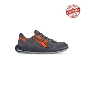Upower Sirio Plus S ESD Calzado de Seguridad Bajos - Talla 37 - Gamuza Perforada, Puntera de Aluminio, Antideslizante, Suela PU/PU High Rebound, Proteccion S1PS FO SR - Color Gris/Naranja